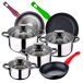 8 peças Bateria de cozinha Bateria 8 peças Bateria de cozinha Bateria Multicor