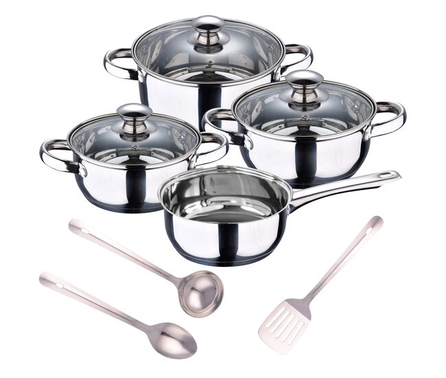 7 peças san ignacio em aço inoxidável + conjunto de 3pcs utensílios de cozinha em aço inoxidável