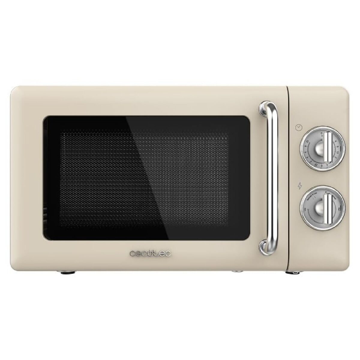 Cecotec ProClean 3010 Retro Beige Micro-ondas mecânico de 20 l e 700 W.