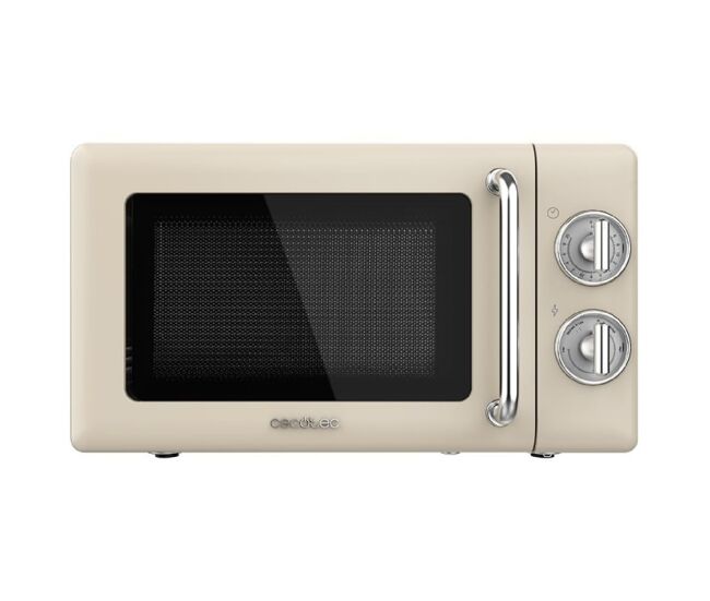 Cecotec proclean 3010 retro beige micro-ondas mecânico de 20 l e 700 w.