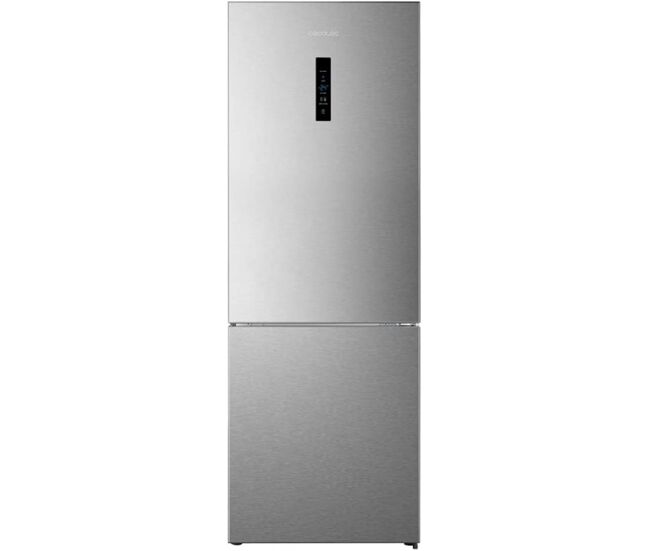 Cecotec frigorífico combi de 2 m de altura por 70 cm de largura, 495 l, classe e, 39 db, metal cooling, total no frost