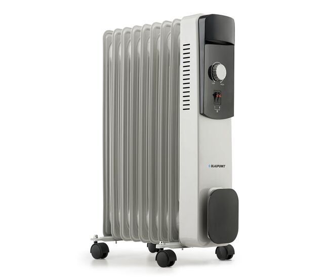 Blaupunkt bp1010 - radiador a óleo com 9 elementos radiantes 2000w. termostato ajustável, termofusível de segurança, luz piloto acesa, rodas giratórias. cor blanche