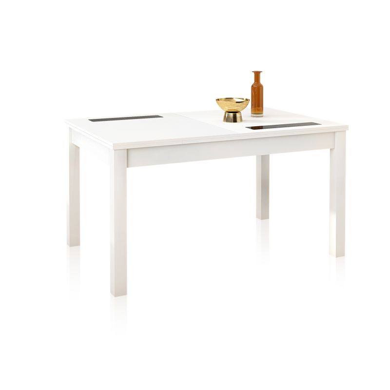 Duehome Mesa De Jantar Extensível Nuka 140–180 X 75 X 90 Cm Branco