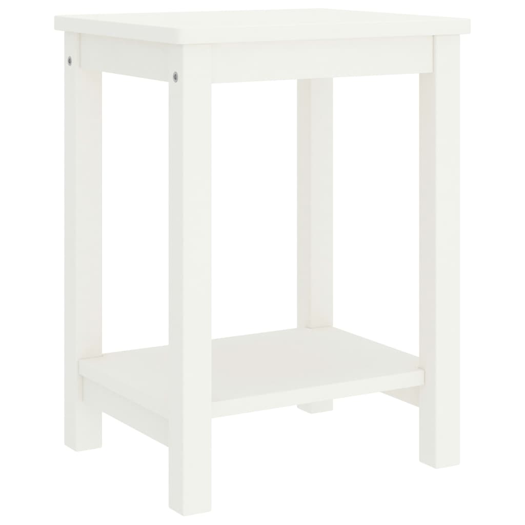 Vidaxl mesa de cabeceira 35x30x47 cm madeira de pinho maciça branco