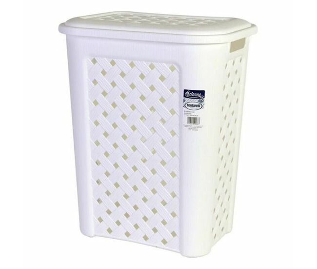 Cesto de roupa suja tontarelli 30 l (38 x 28 x 46 cm) branco