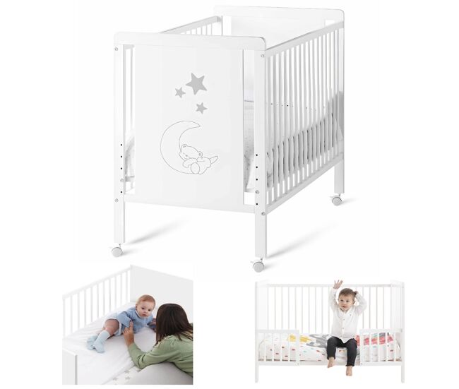 Berço co-leito indi + kit co-leito + kit para transformar em cama