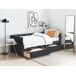 Beliani Cama de dia com arrumação Veludo MARRAY 98x214 Beliani Cama de dia com arrumação Veludo MARRAY 98x214 Creme