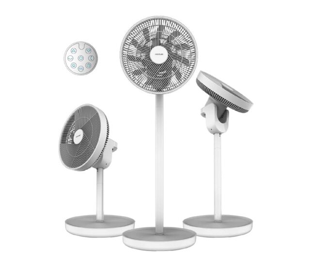 Cecotec ventoinha de bateria 3-em-1, 22 w com motor bldc, 13" de diâmetro, grande autonomia graças à sua bateria de 2600 mah