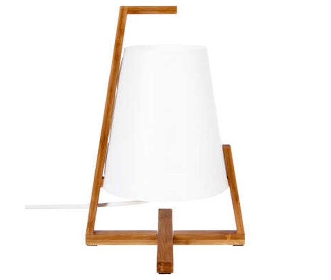 Lâmpada de bambu e tela de plástico h31