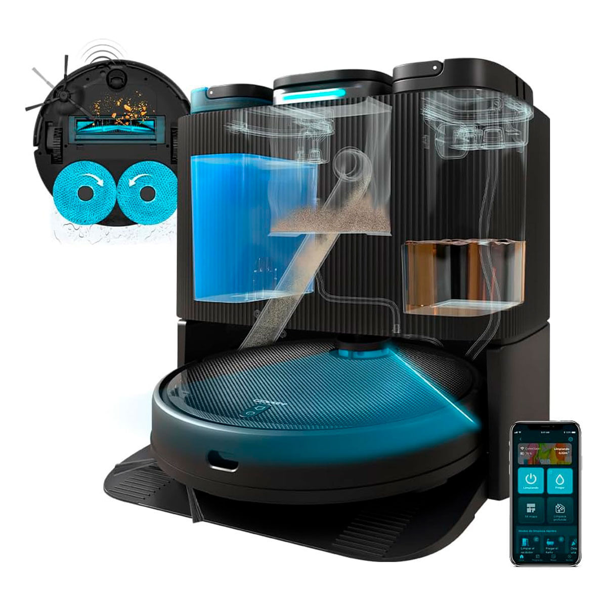 Robot Aspirador Conga 11090 Spin Revolution Home&Wash