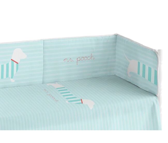Cobertor de bebé extra resistente 60x120 cm em piqué, para proteger o seu bebé das barras do berço. coleção pooch dreams