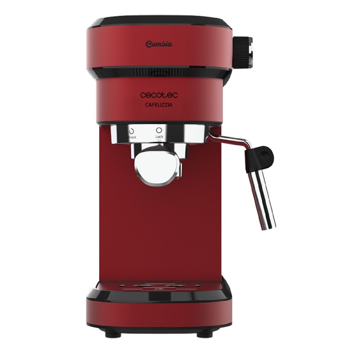 Cecotec Máquina De Café Expresso Com 20 Bares, Thermoblock E Vaporizador. Vermelho