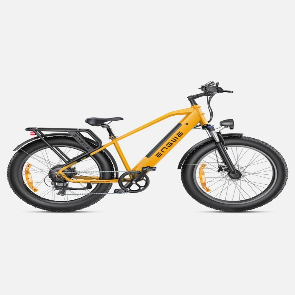 Bicicleta elétrica engwe e26 - 250w 768wh 140km travões de disco- amarelo