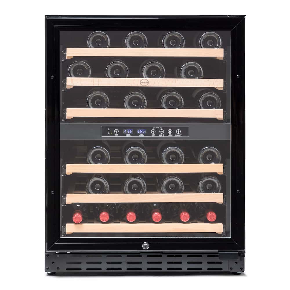 Cave de Vinho 46 garrafas Vinobox 50 GC 2T N Livre ou Encastre Duas Zonas de temperatura