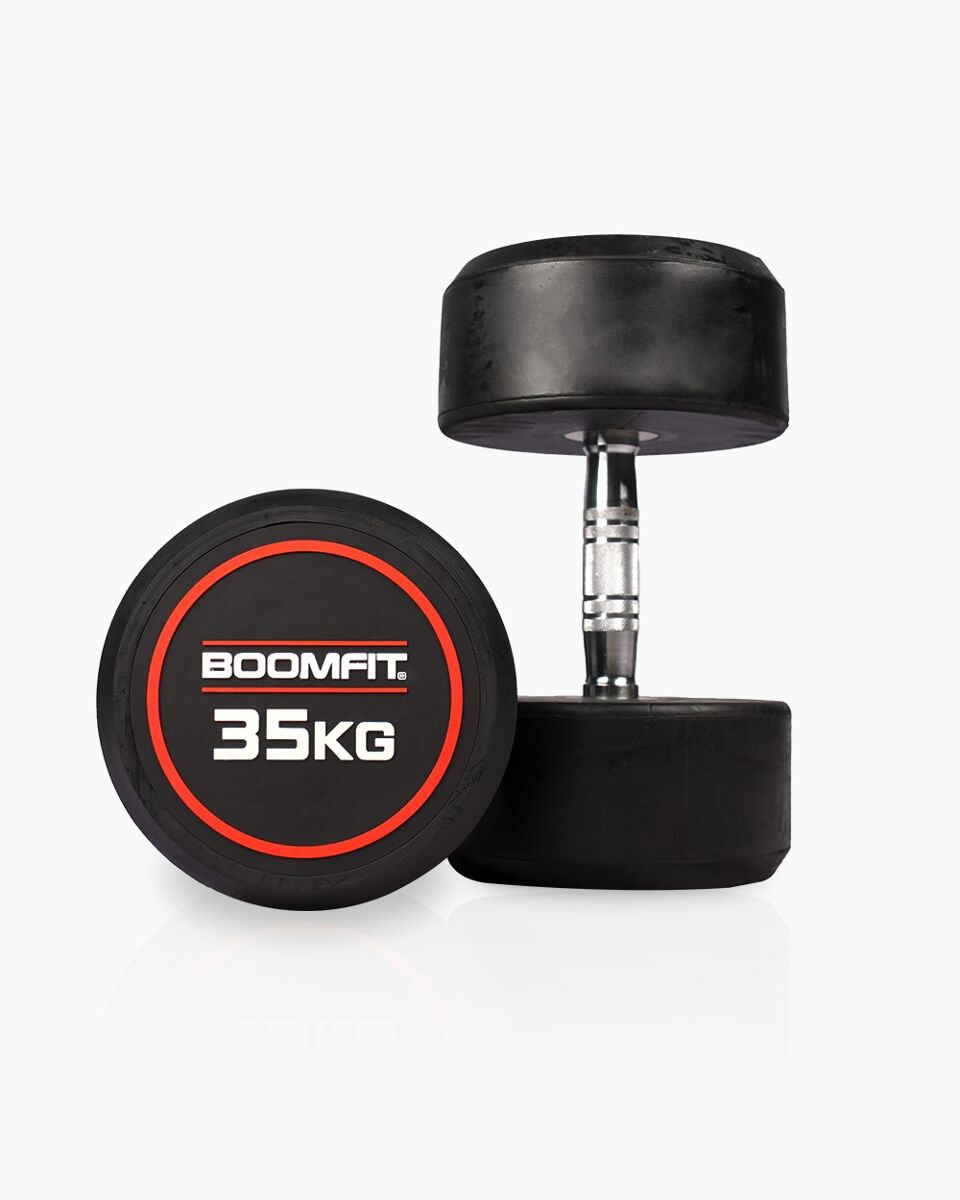 Halteres redondos de musculação 35kg (par) - boomfit