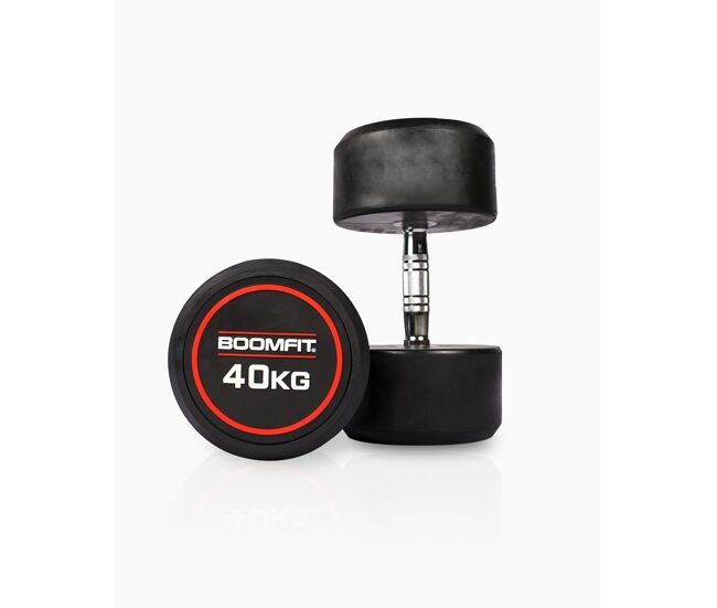Halteres redondos de musculação 40kg (par) - boomfit