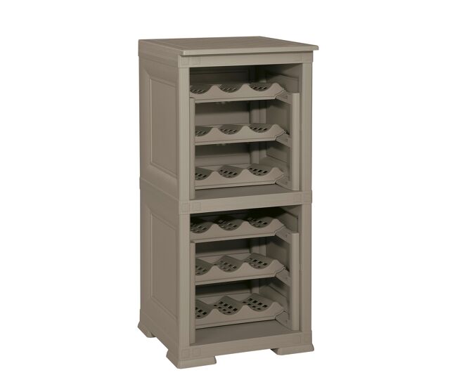 2 prateleira de armazenamento modular com grade para 18 garrafas de wengue