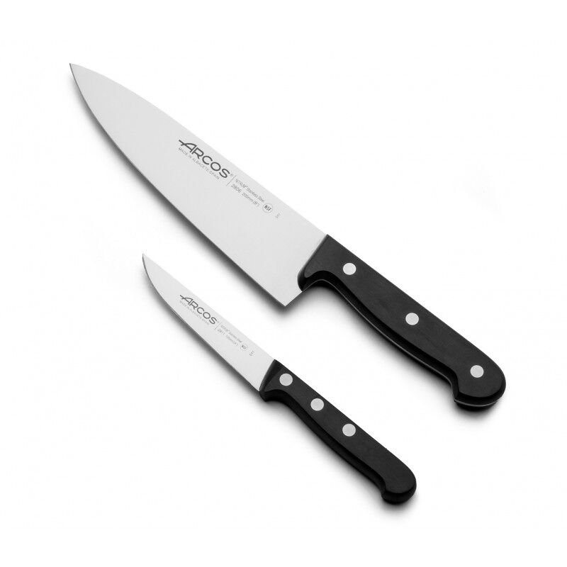 Conjunto 2 facas de cozinha universais arcos 100mm lâmina