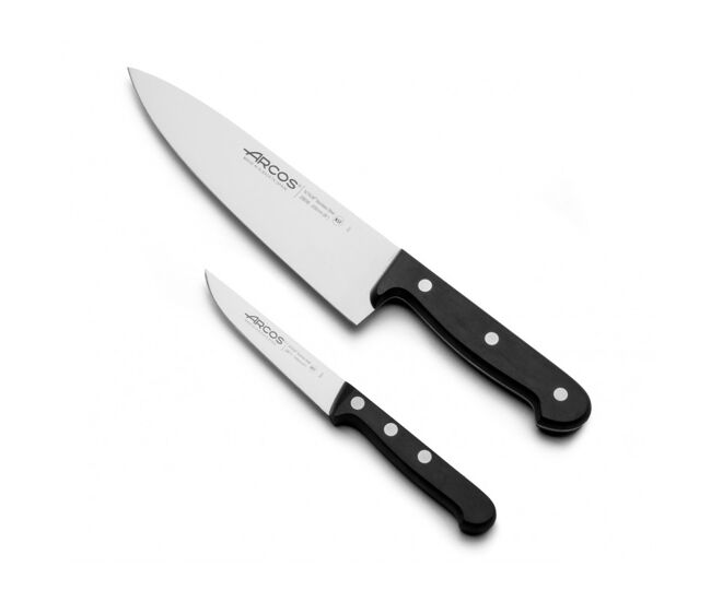 Conjunto 2 facas de cozinha universais arcos 100mm lâmina