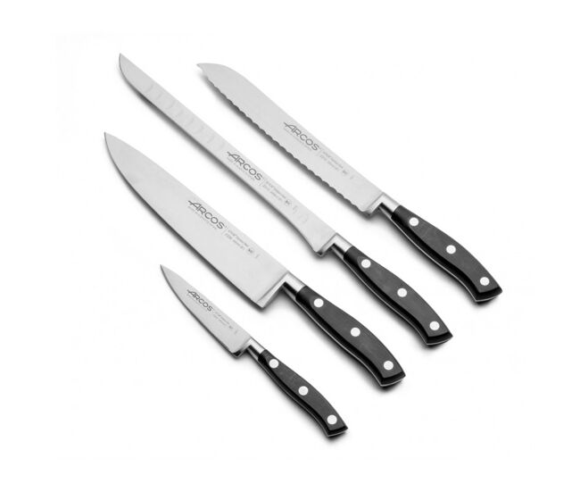 Conjunto de cozinha arcos 4 peças. série riviera + tesoura com suporte em madeira de faia