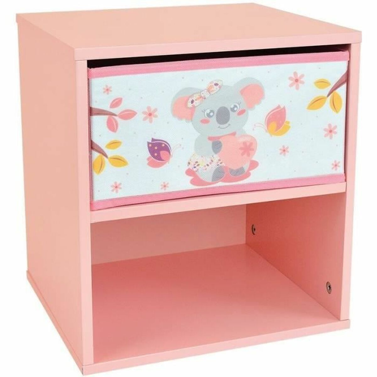Mesa de cabeceira fun house cally mimi koala cor de rosa 36 x 33 x 30 cm