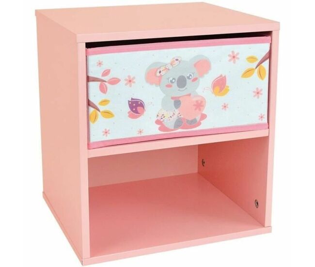 Mesa de cabeceira fun house cally mimi koala cor de rosa 36 x 33 x 30 cm