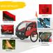 Reboque Bicicleta para Crianças Poliéster e Aço HOMCOM Reboque Bicicleta para Crianças Poliéster e Aço HOMCOM Vermelho