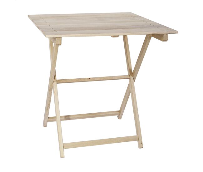 Caixa hayer follable com tablelas, termine sem varniz, 70x70x76 cm