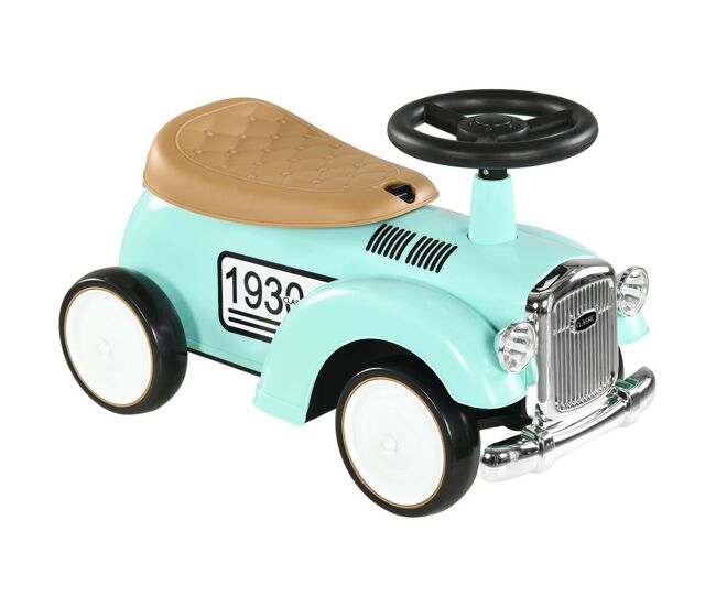 Aiyaplay carro andador para bebé de 12 a 36 meses carro andador sem pedais com buzina compartimento de armazenamento e volante para interior e exterior 58x27x35 cm verde menta