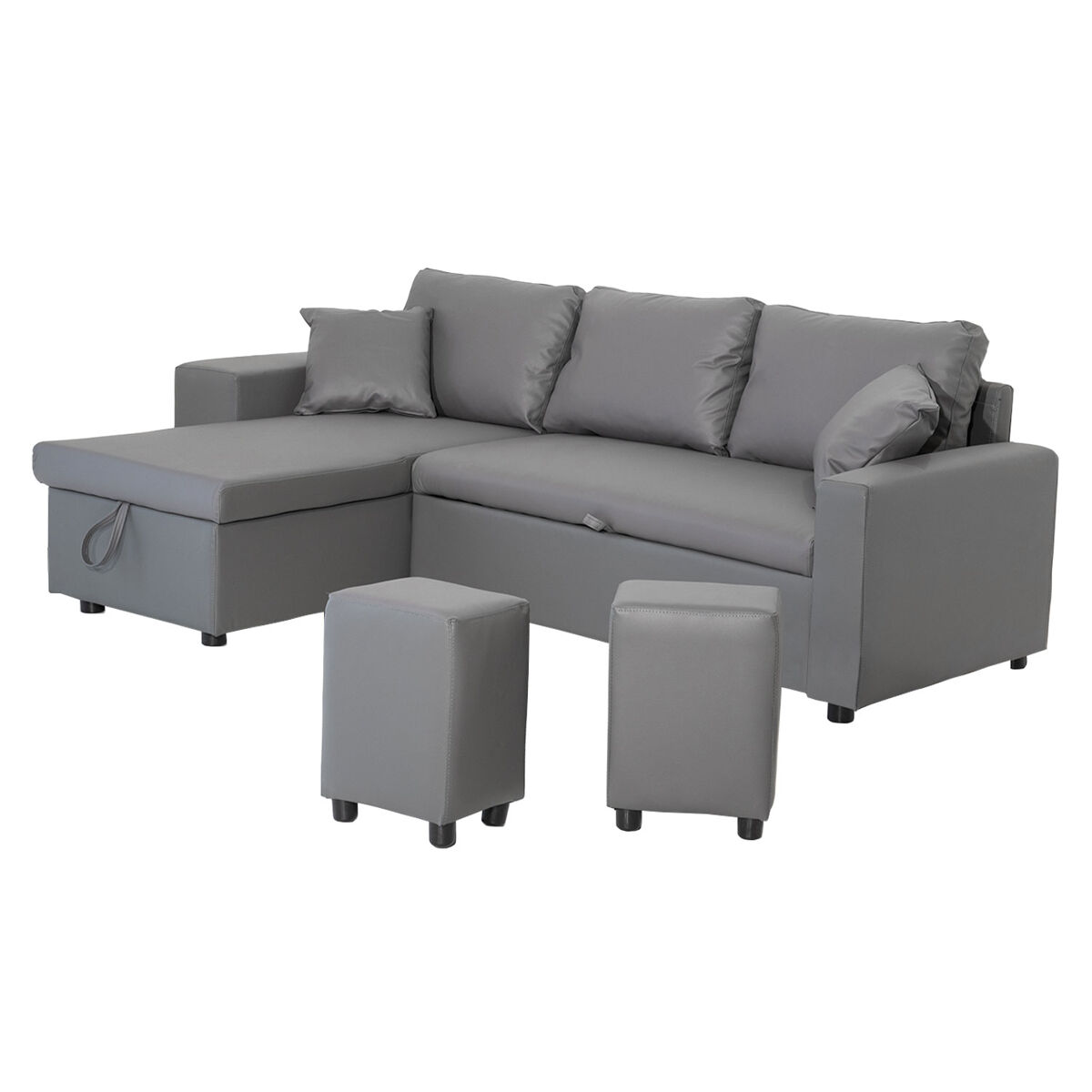 Sofá convertible tony 3 plazas gris