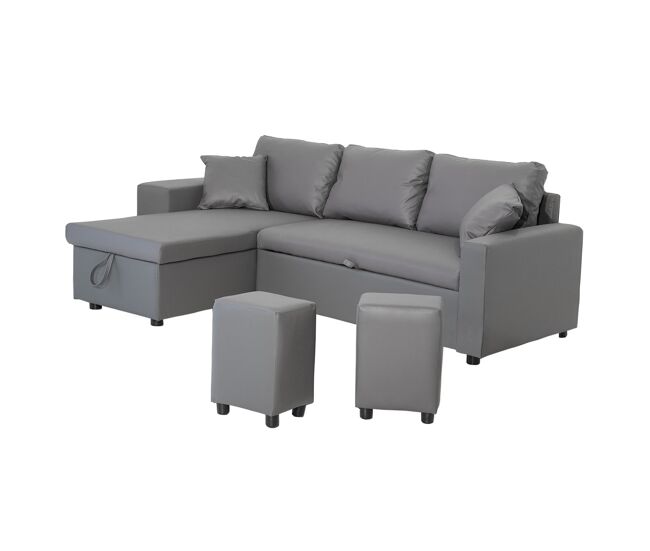 Sofá convertible tony 3 plazas gris