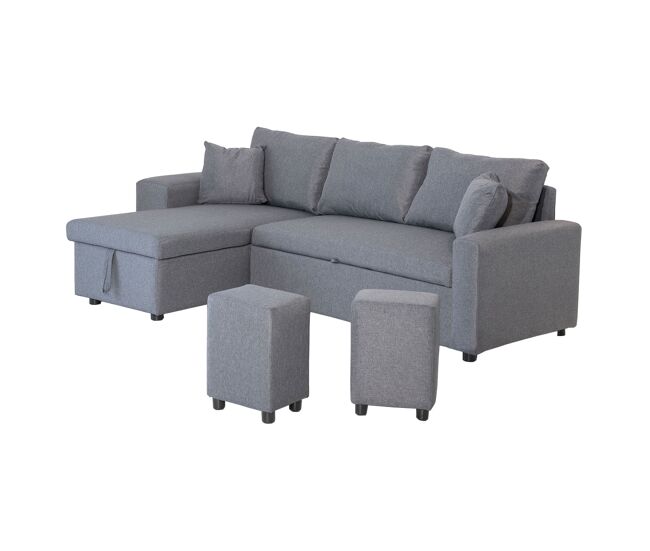 Sofá convertible tony 3 plazas gris chiné