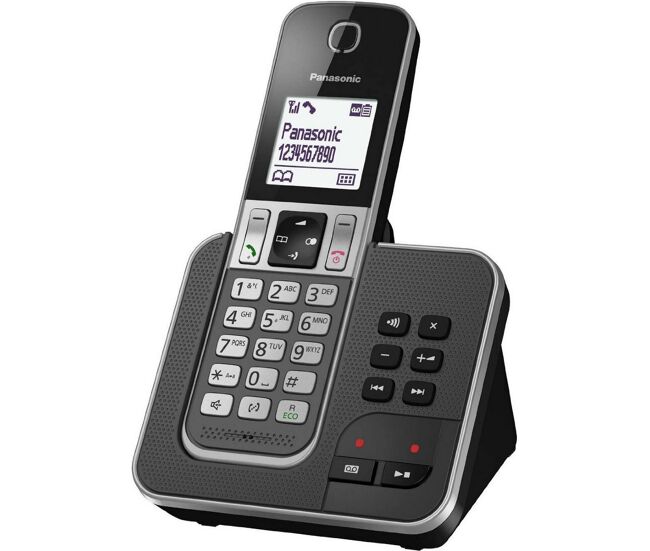 Telefone sans fil panasonic kx-tgd320frg blanc noir gris