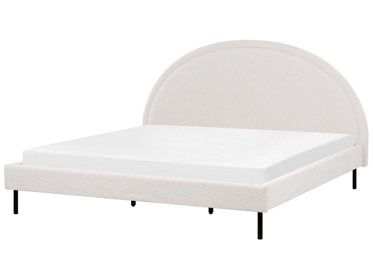 Beliani Cama Bouclé MARGUT 192x214 Branco