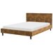 Beliani Cama Pele sintética FITOU 150x214 Beliani Cama Pele sintética FITOU 150x214 Castanho