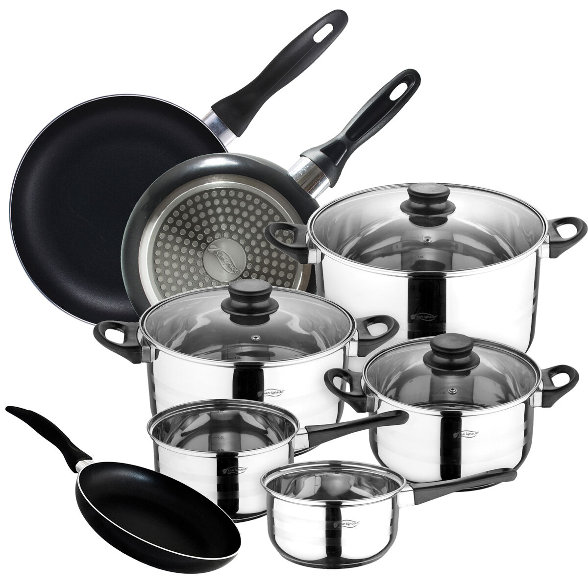 Defina a bateria 8 peças + conjunto de 3 panelas