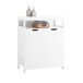 Armário de banho multifunções com 2 portas BZR121-W SoBuy Armário de banho multifunções com 2 portas BZR121-W SoBuy Branco