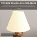 Candeeiro de Mesa Metal e Linho HOMCOM, casa - iluminação Candeeiro de Mesa Metal e Linho HOMCOM, casa - iluminação Cru
