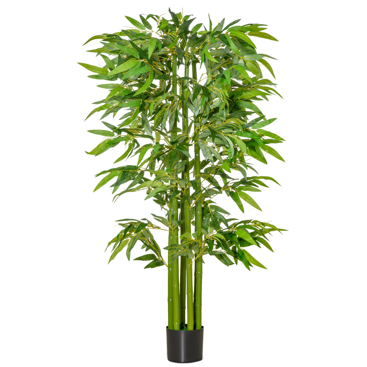 Planta Artificial Bambu Bambu, PE e Cimento HOMCOM