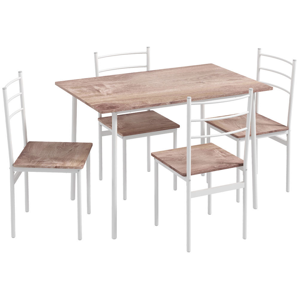 Conjunto de Refeição MDF e Aço HOMCOM, casa - cozinha