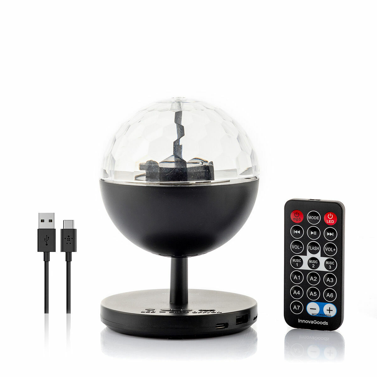 Projetor LED Recarregável com Altifalante