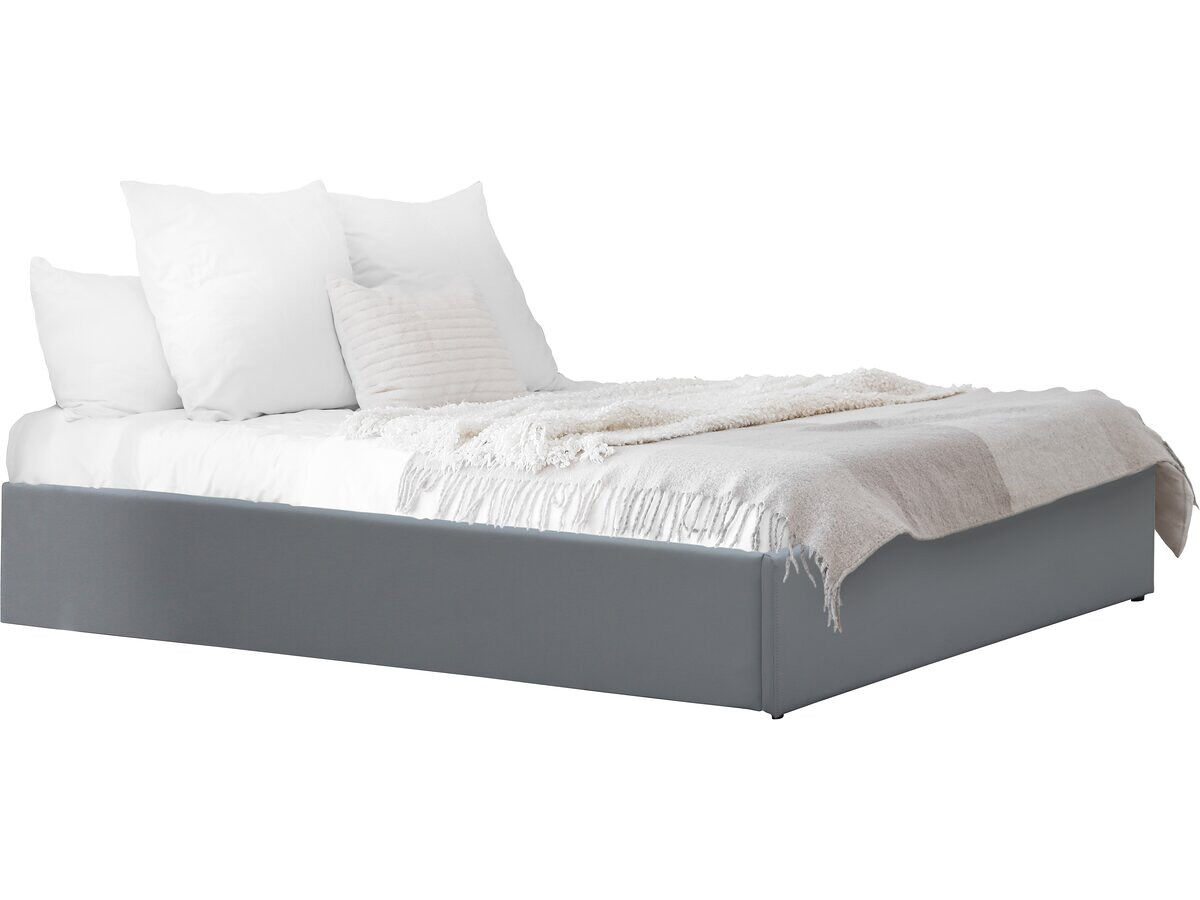 Cama de solteiro em pvc com caixa "ava" - 90 x 190 cm - gris