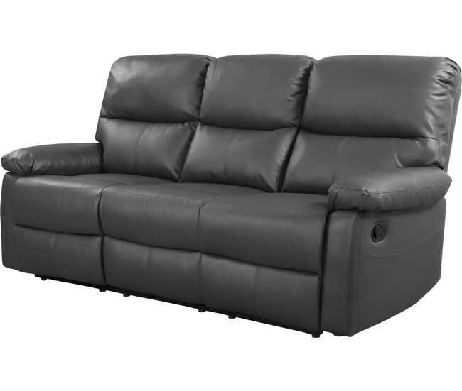 Sofá relaxante "lincoln" - 197 x 89 x 103 cm - 3 lugares - gris