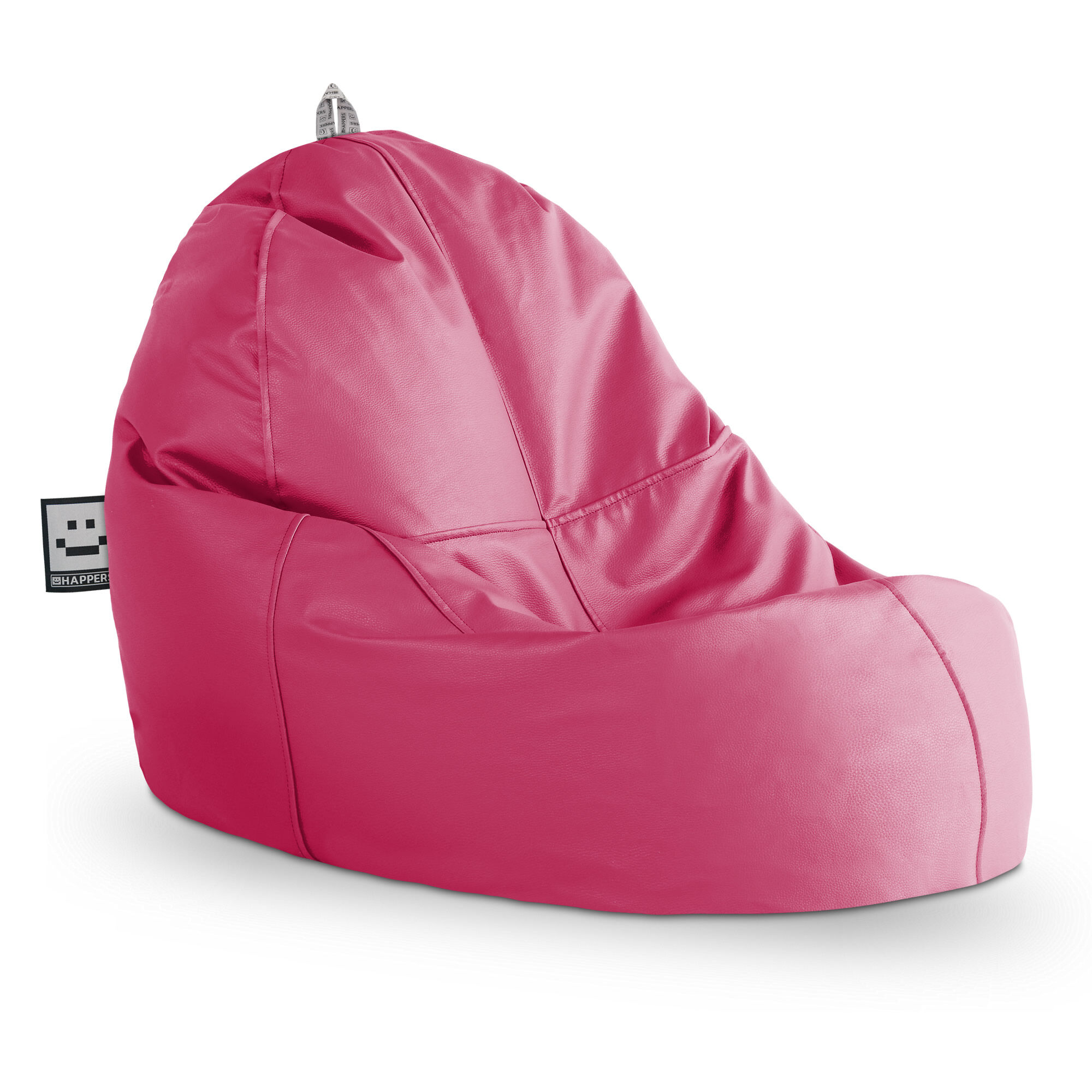 Interior em pele Puff Lounge HAPPERS FÚcsia