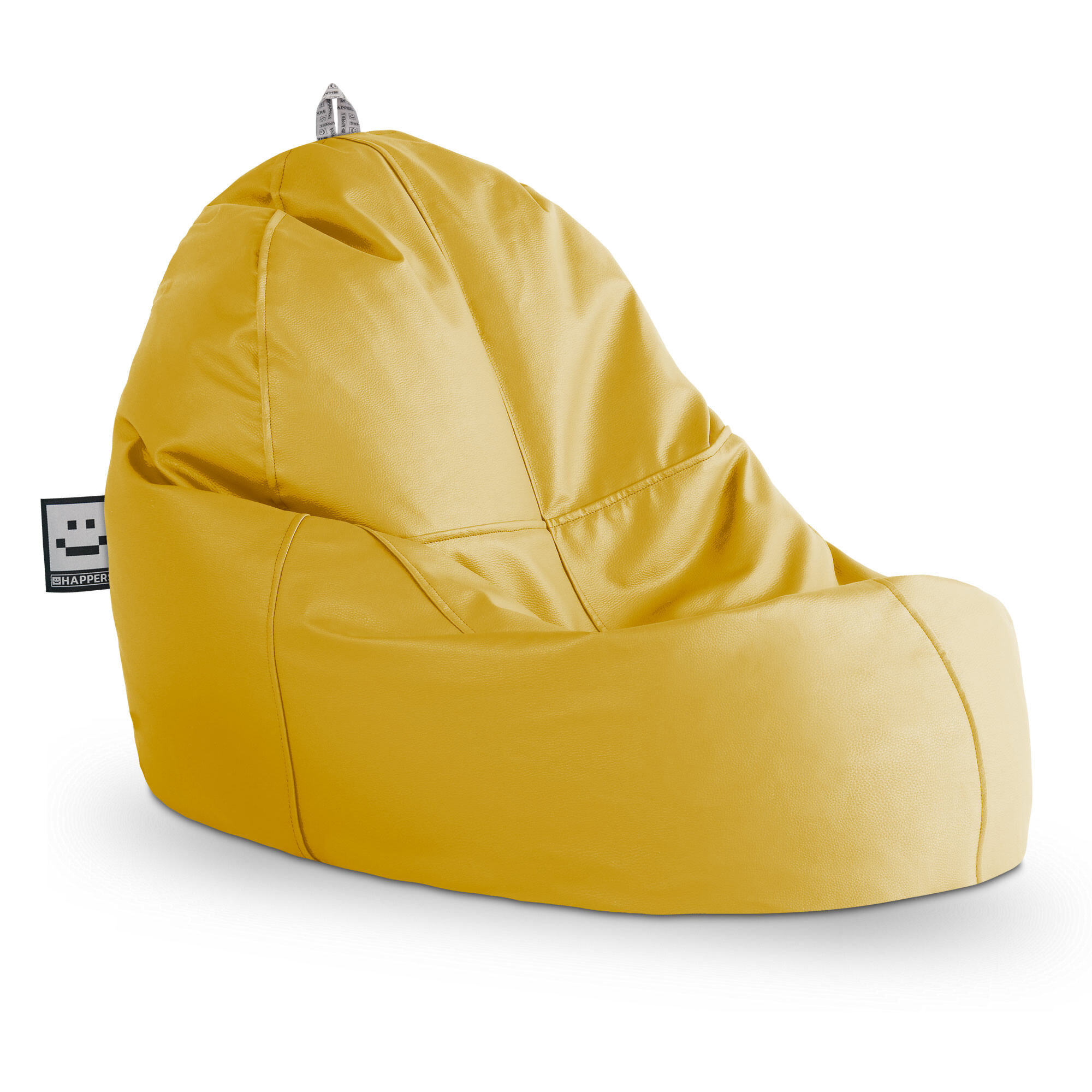 Interior em pele Puff Lounge HAPPERS Mostarda
