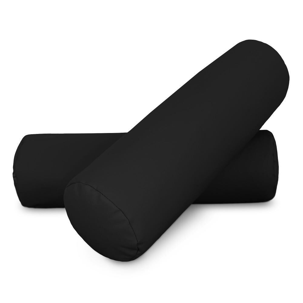 Almofada de rolo 50x15 preta pack 2 unidades 50x15 happers