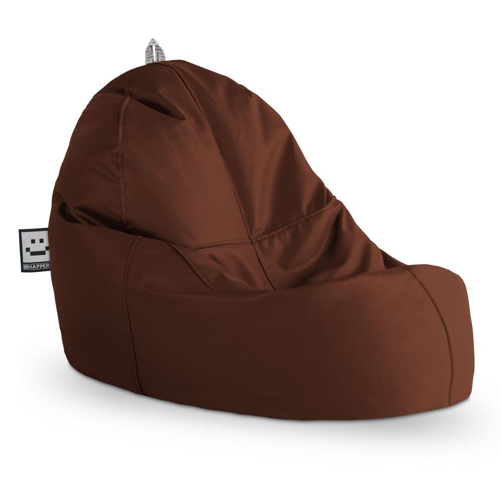 Interior em pele Puff Lounge HAPPERS Castanho