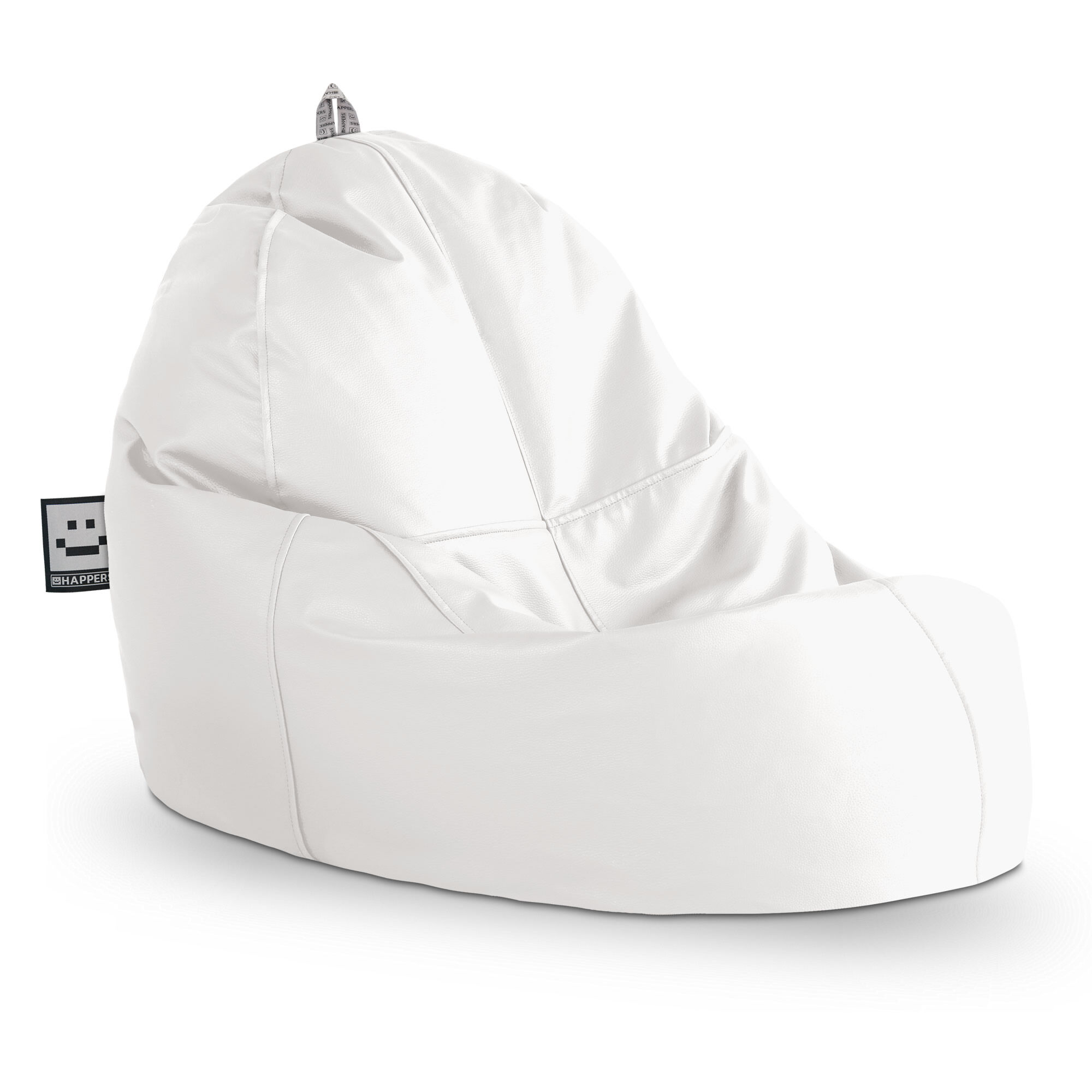 Interior em pele Puff Lounge HAPPERS Branco