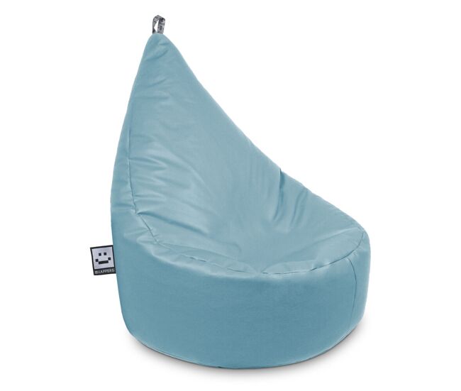 Poltrona puff em couro sintético interior sky blue happers infantil happers