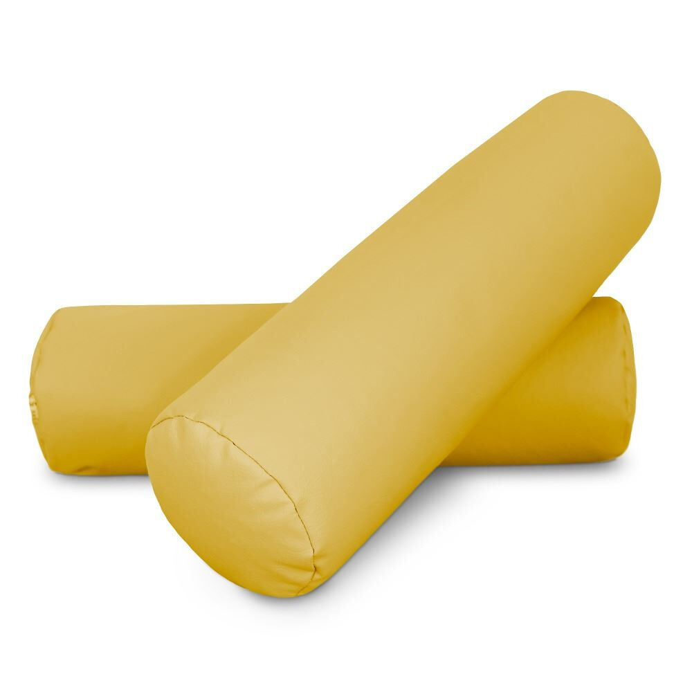 Almofada de rolos 50x15 mostarda pack 2 unidades 50x15 happers